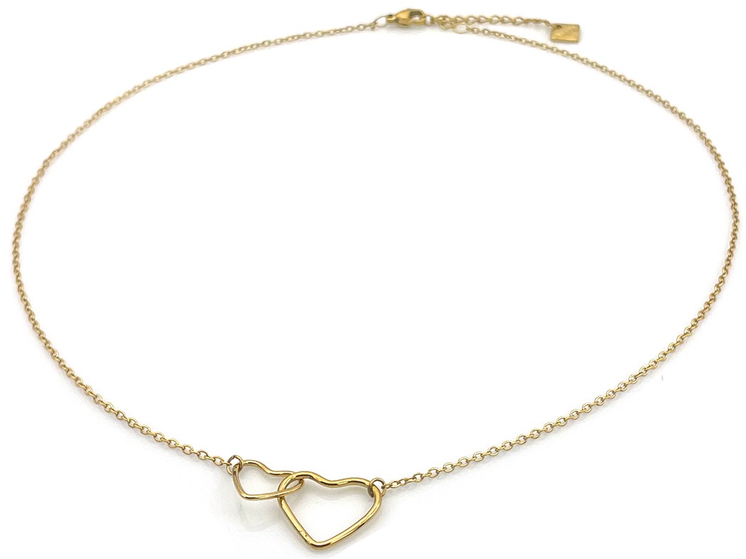 B-C20.3 N1139-002G S. Steel Necklace Hearts 40-45cm