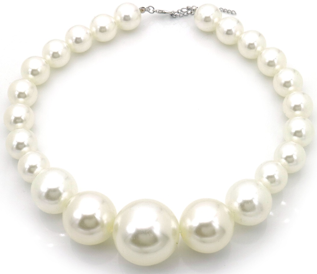 E-B13.1 N2458-001 Necklace Oversized Pearls