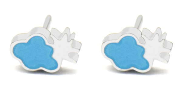 G-B6.1 E38-004S S. Steel Earrings for Kids Grapes 8mm G-B6.1 E38-004S S. Steel Earrings for Kids Grapes 8mm