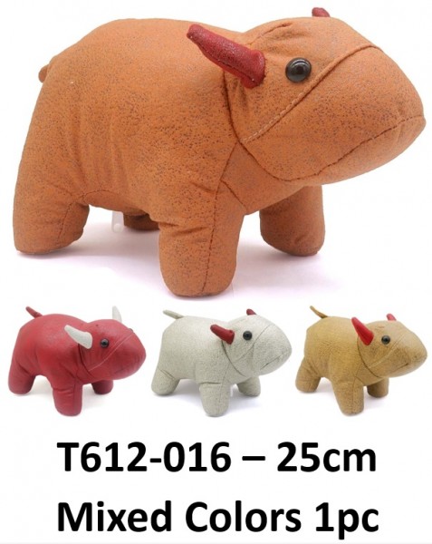 Y-E4.1 T612-016 PU Plush Buffalo 25cm - Mixed Colors - 1pc