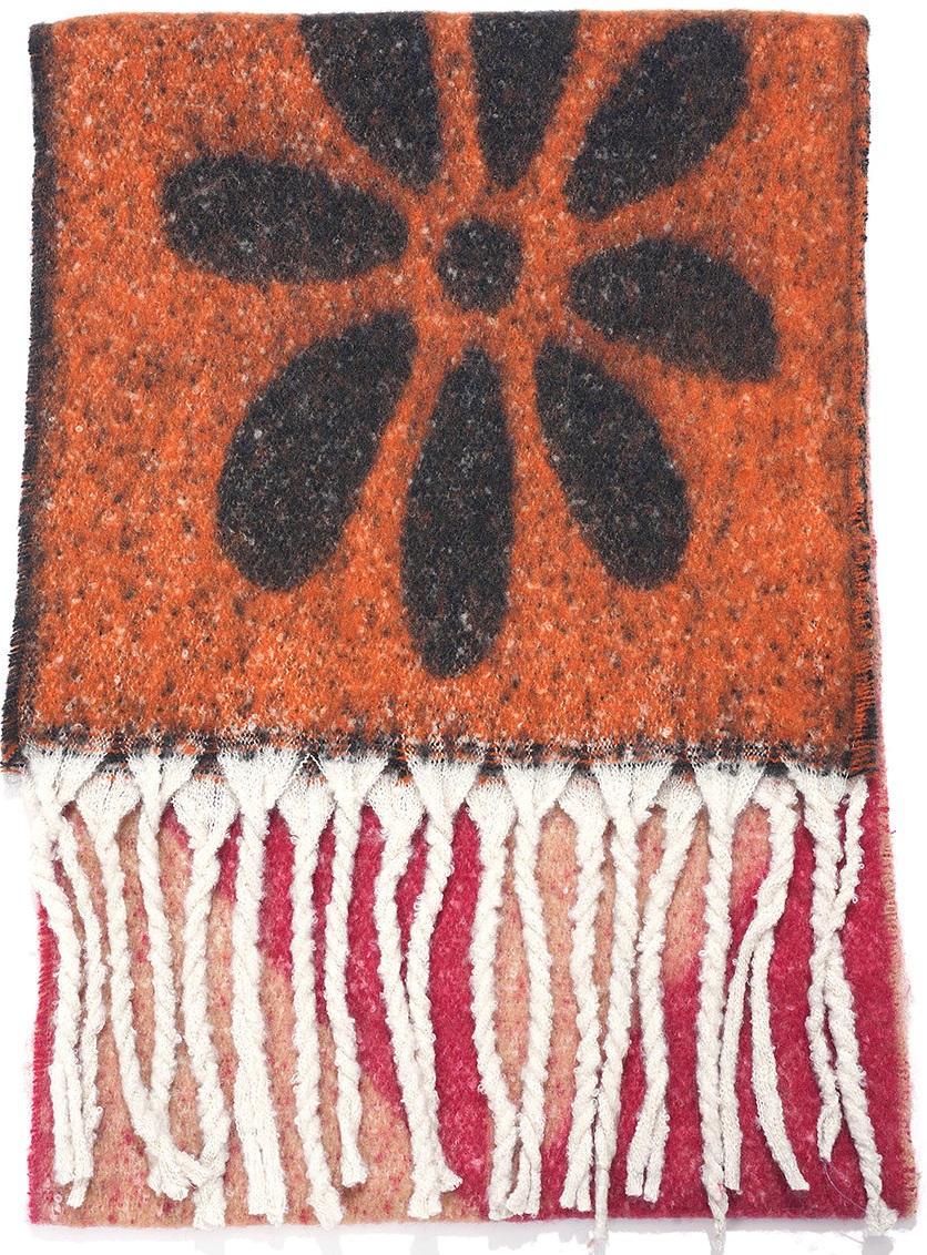 K-F8.2 SCARF705-234-8 Winter Scarf Flower 190x40cm