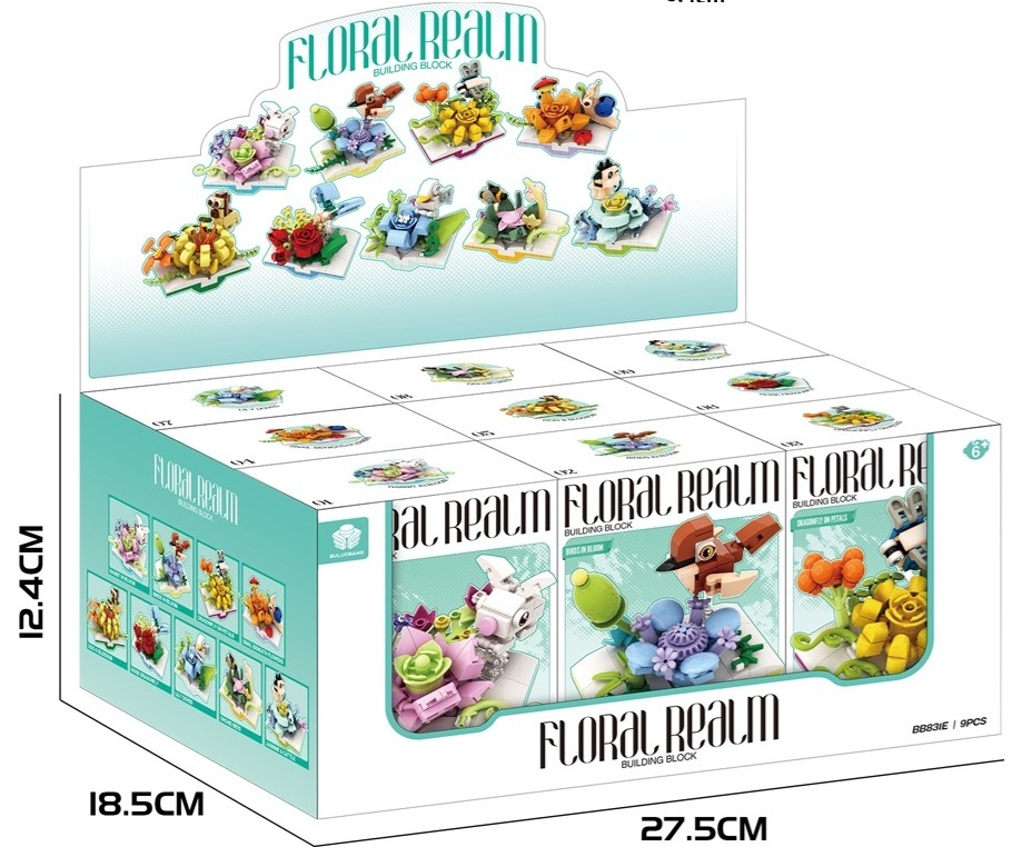 Y-F4.2  BB831E Buidling Blocks Floral Realm - 9pcs in Display