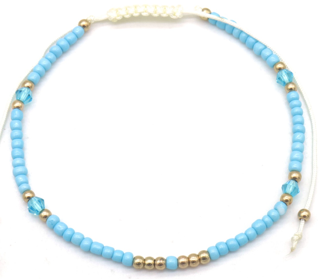 D-D9.2  ANK830-053-4 Anklet Glassbeads
