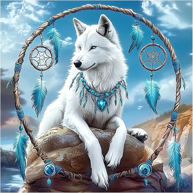 L-A7.2  DP2545086 Diamond Painting Canvas 40x30cm - Painting 35x25cm Wolf