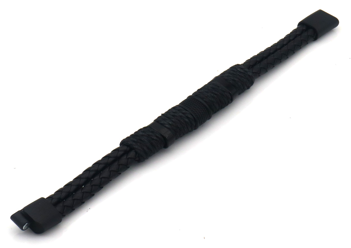 C-F17.3 B25104-007-3 PU Bracelet 21cm Black