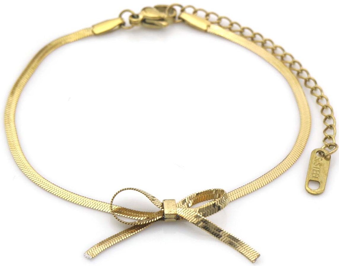A-A17.3 B074-056G S. Steel Bracelet Bow