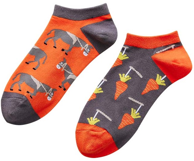 S-B6.5 SOCKS2527-004  Ankle Socks Size 38-45 Donkey