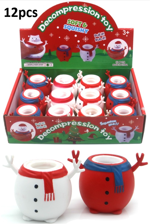 Q-H4.1  TOY2535-017 Squishy Decompression Toy Christmas - 12pcs