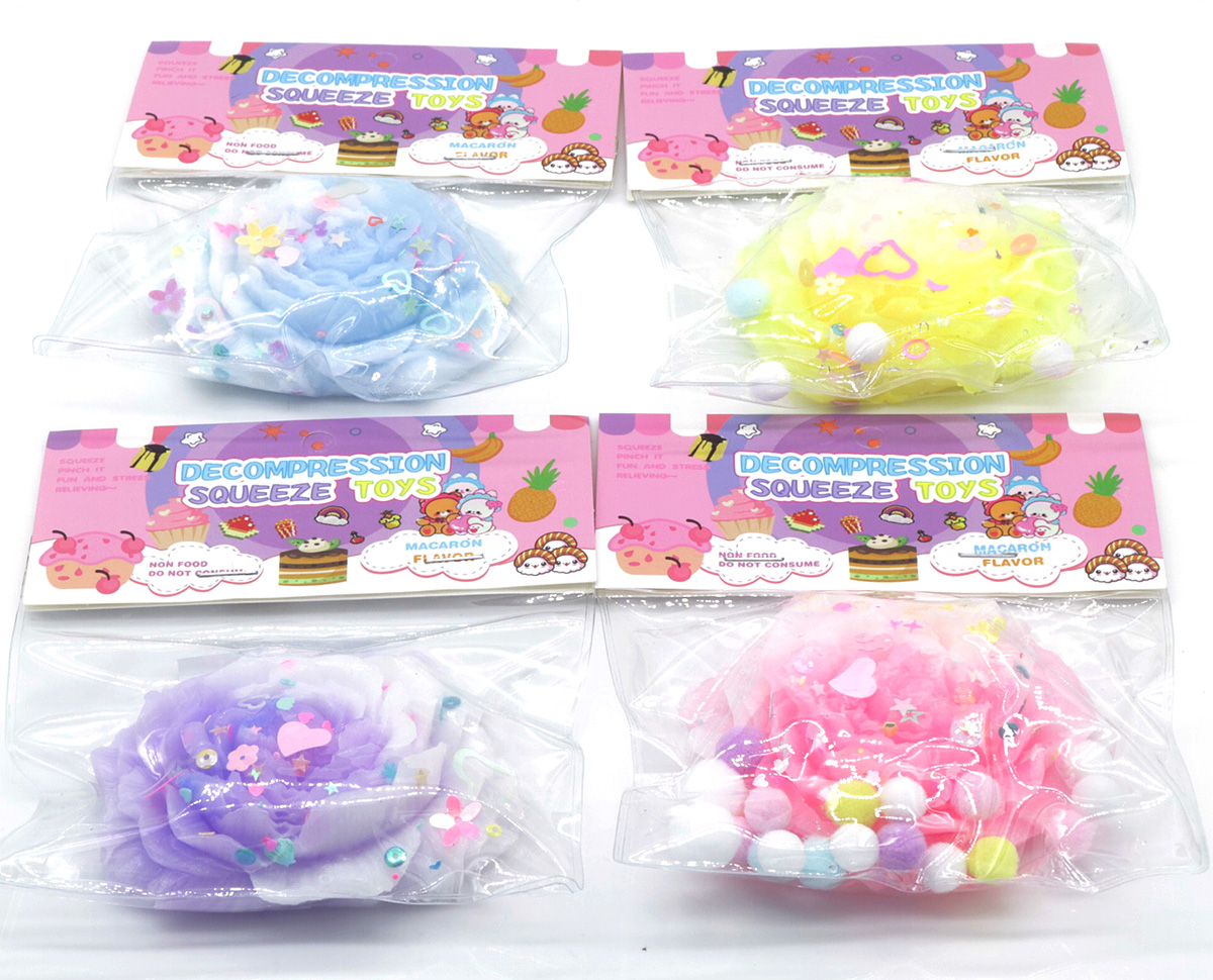 L-B4.2 TOY2535-033 Squishy Decompression Squeeze Toys - Rose 8cm - 16pcs