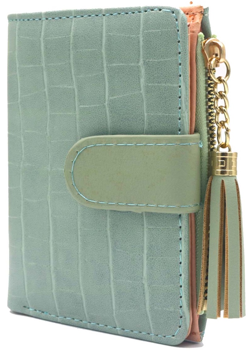 T-P7.1 W804-003-3 PU wallet 12x9x1.5cm Green