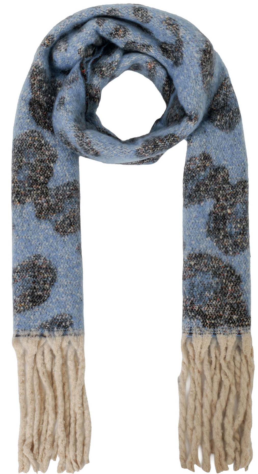 Z-F4.4 SCARF1007-051-8 Winter Scarf Leopard 190x40cm