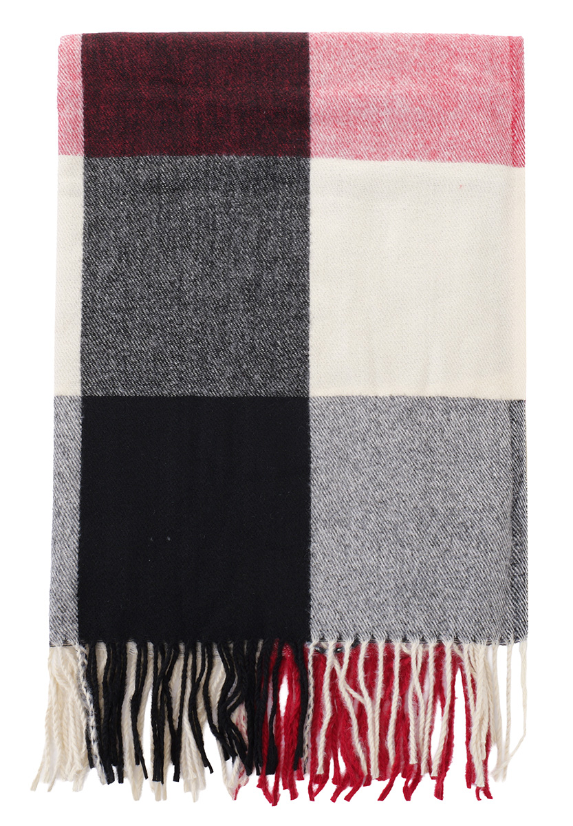 Q-O7.1 SCARF405-736-5 Soft Scarf Checkered 180x70cm