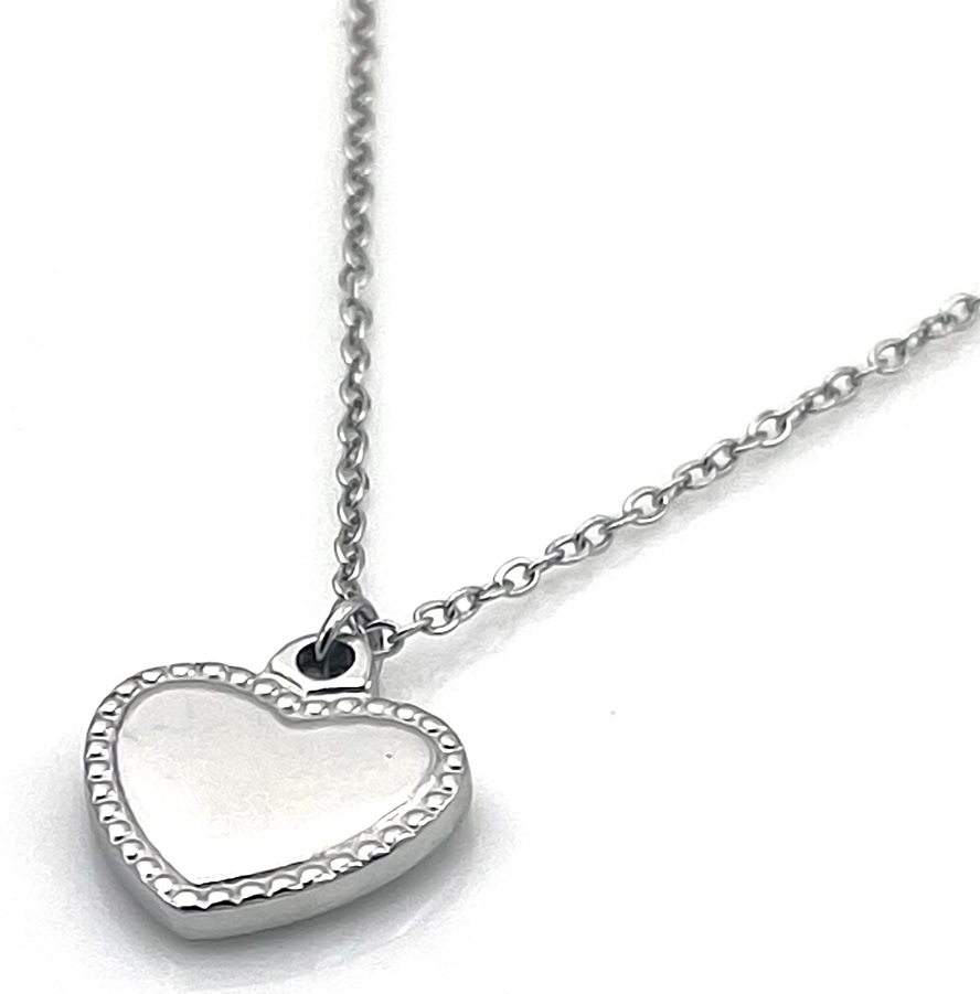 B-C4.4 N1139-001S S. Steel Necklace Heart 40-45cm