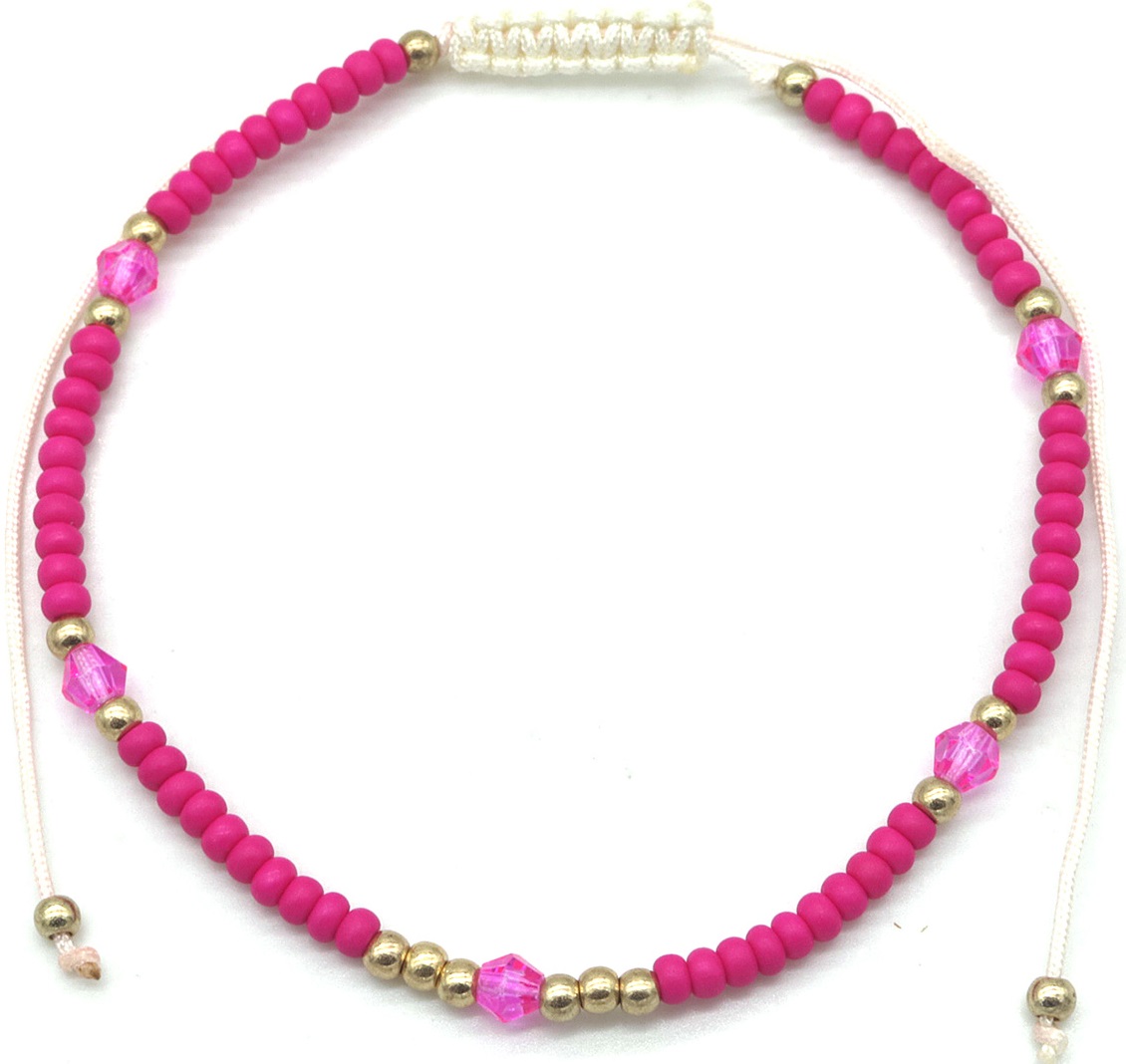 D-E21.3 ANK830-053-3 Anklet Glassbeads