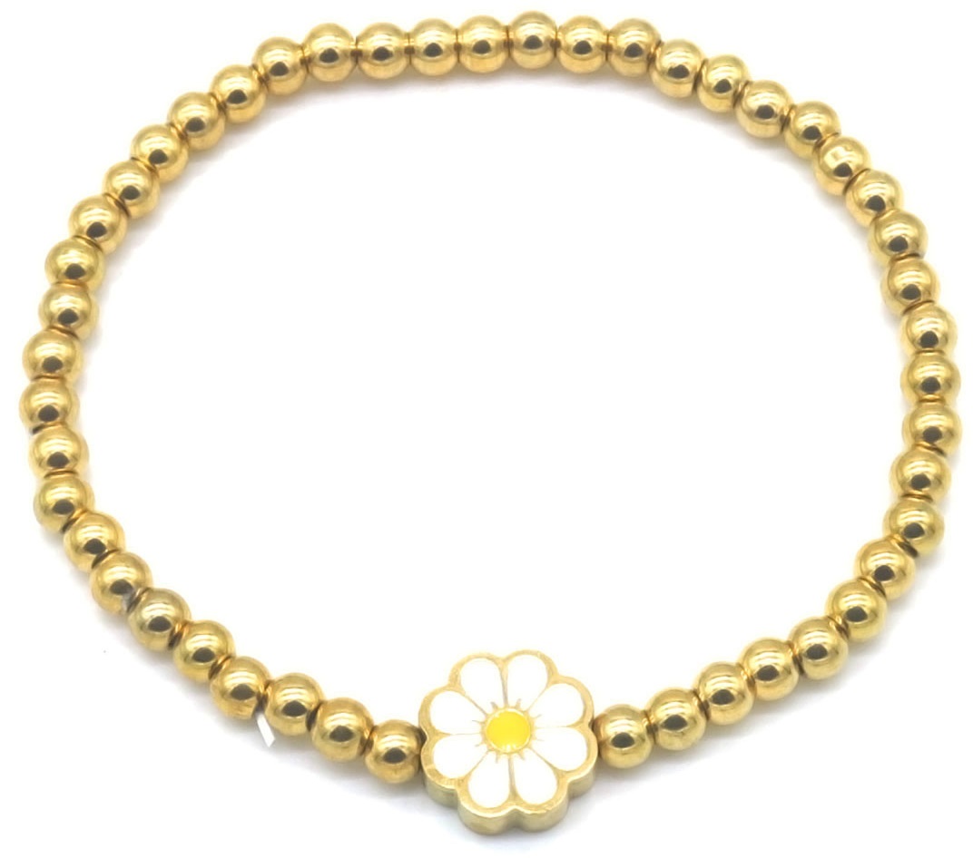 H-D9.3 B1661-121 S. Steel Bracelet Flower
