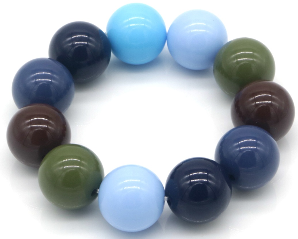 G-F21.3 B2582-001 Bracelet Multi Color 18mm Beads