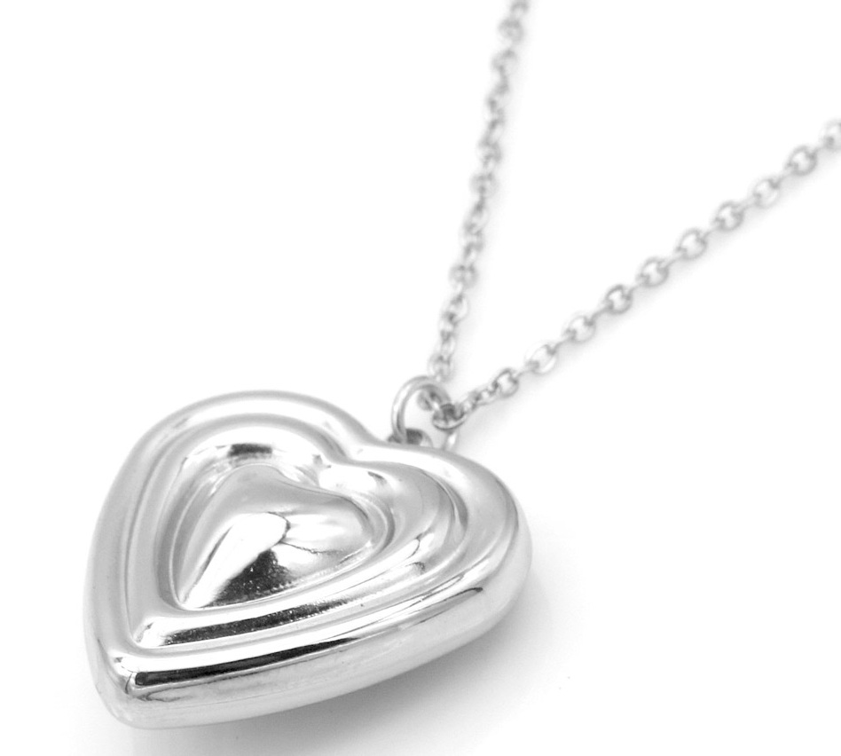 B-A5.4 N2616-031S S. Steel Necklace Heart 40-45cm