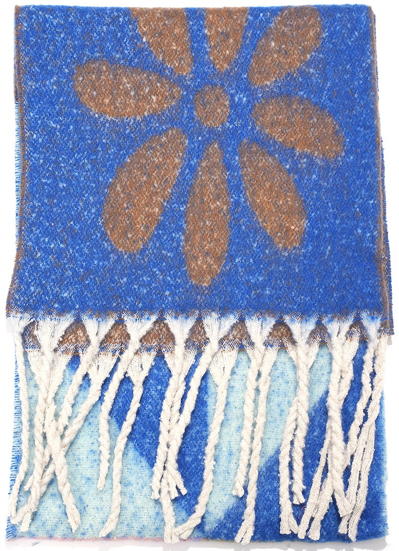 K-F3.1 SCARF705-234-4 Winter Scarf Flower 190x40cm