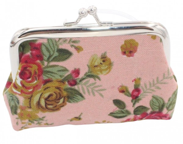 X-N4.2  WA100-004 Wallet Flowers 11x9cm Pink