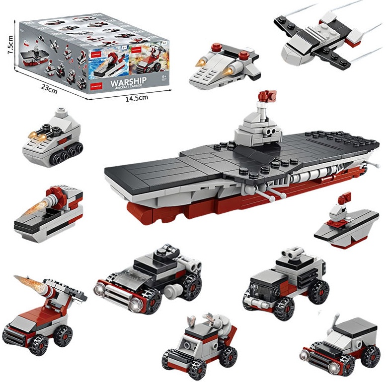Y-A1.1 TOY9117 Building Block Set Warship 10 in 1 