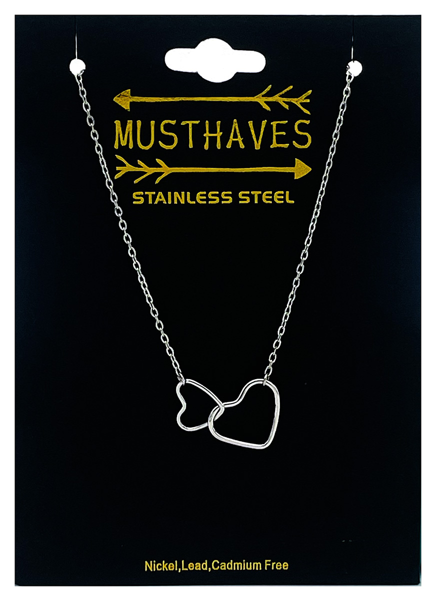 B-E18.1 B1139-001S S. Steel Bracelet Hearts 16-21cm