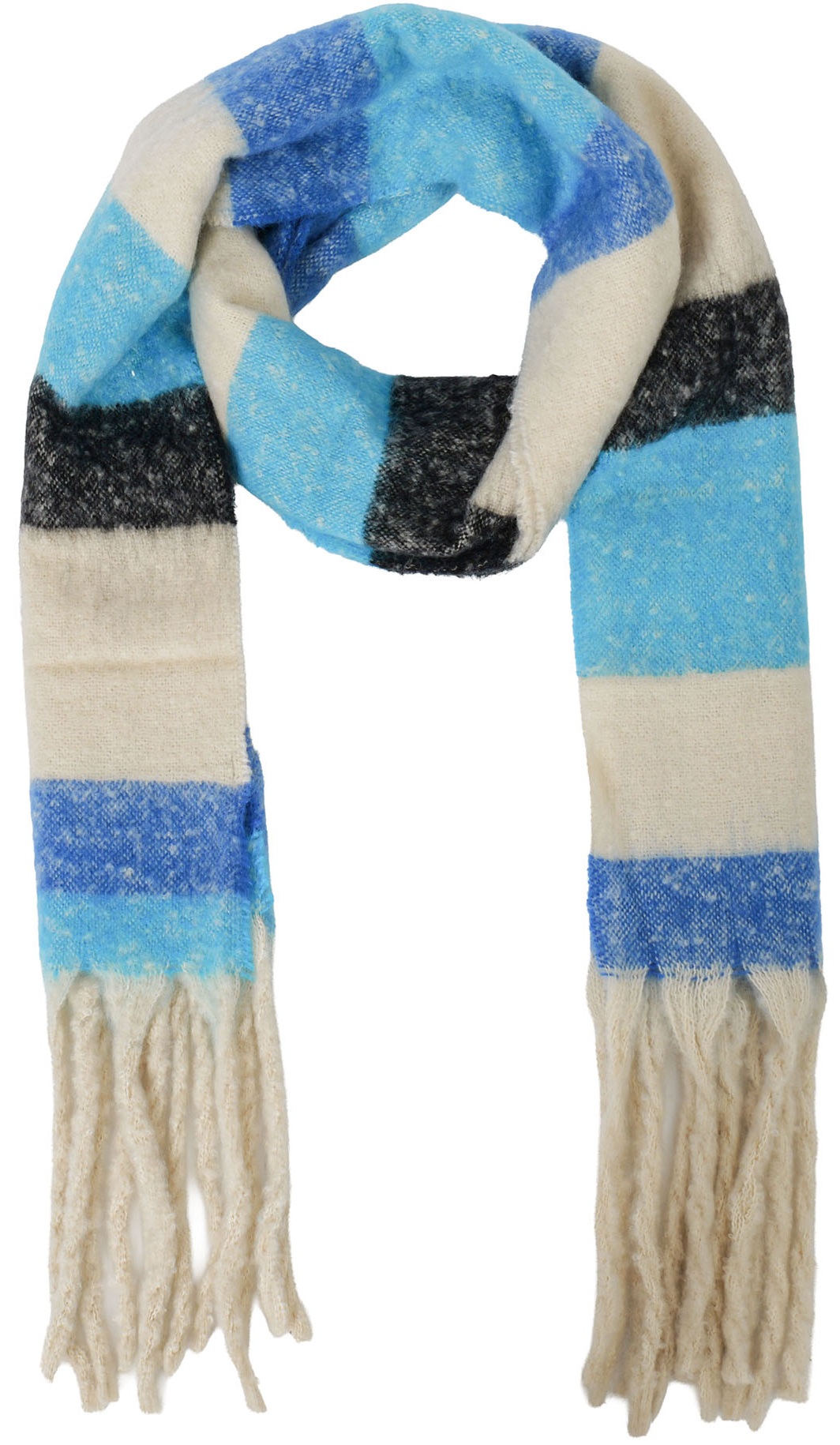 R-P2.2 SCARF1007-034-7 Winter Scarf Striped 190x40cm