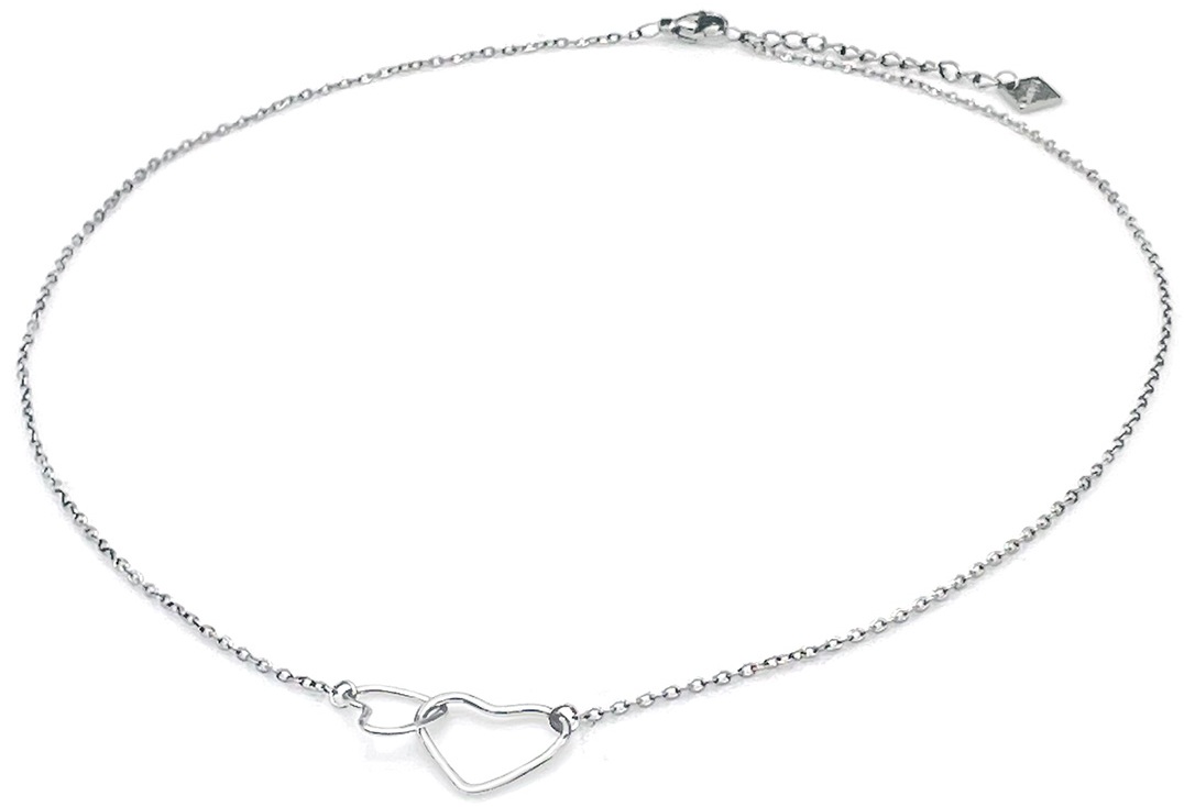 B-B7.2 N1139-002S S. Steel Necklace Hearts 40-45cm