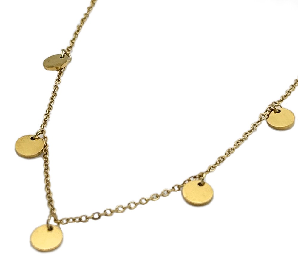 C-C19.2 N1131-005G S. Steel Necklace Coins 40-45cm