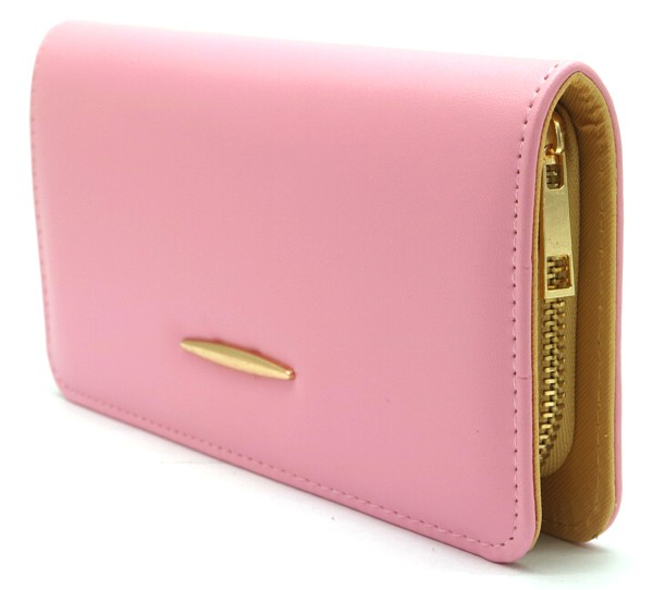 J-B4.3 WA002-003 PU Wallet 21x10.5x3cm Pink