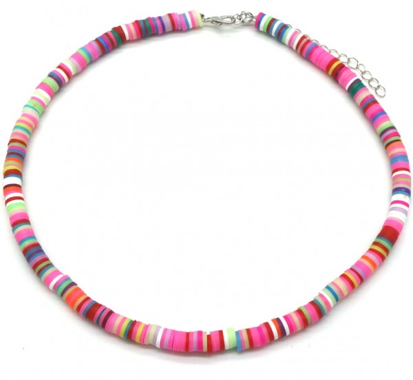 D-E23.2 N1656-022 No.2 Necklace Surf Beads 37-42cm Multi