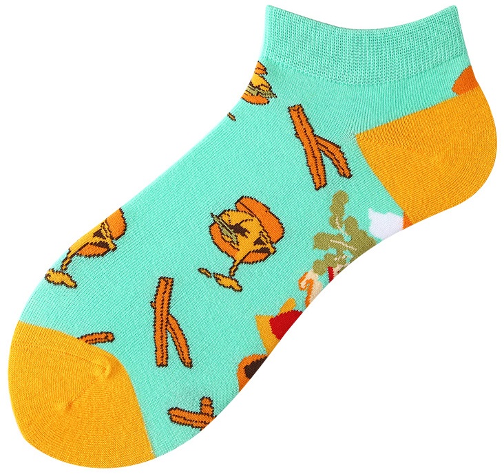 S-F4.2 SOCKS-C162 Pair Of Low Socks Size 36-43 Burgers
