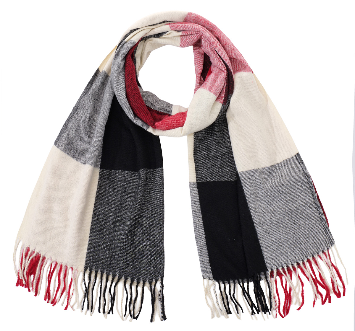 Q-O7.1 SCARF405-736-5 Soft Scarf Checkered 180x70cm