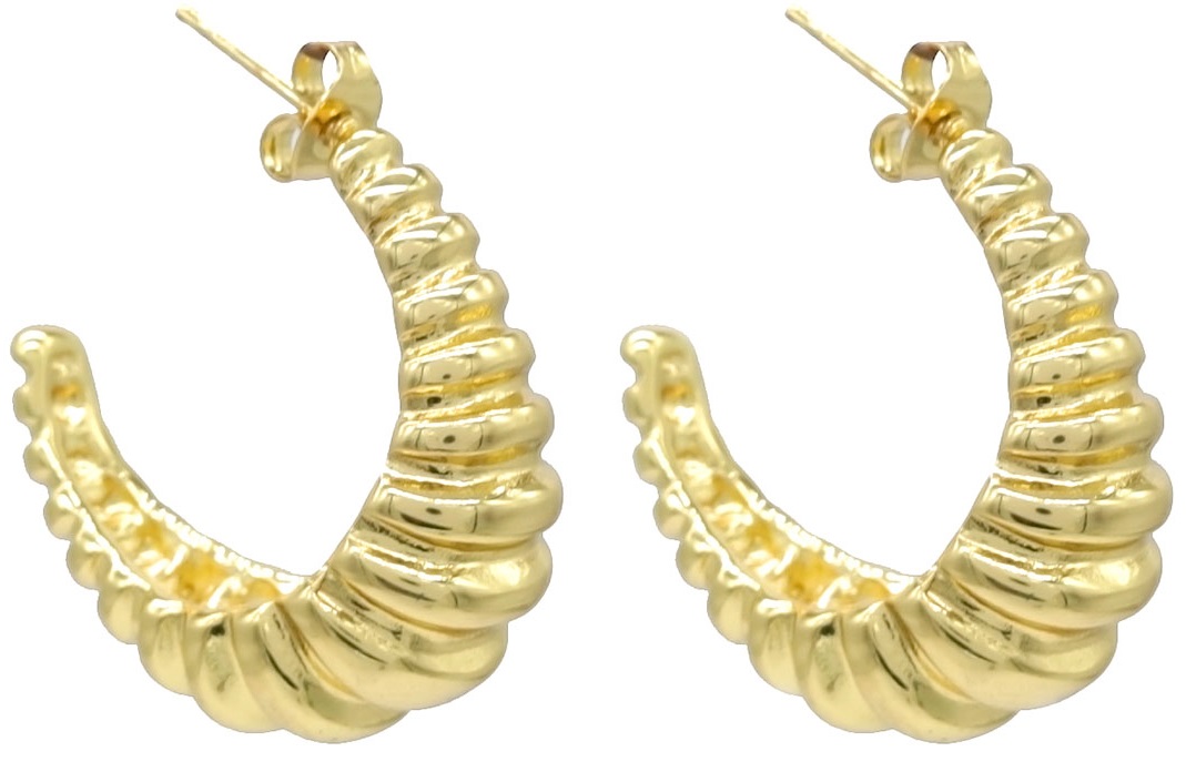 E-E23.2 E126-087G S. Steel Earrings 3cm