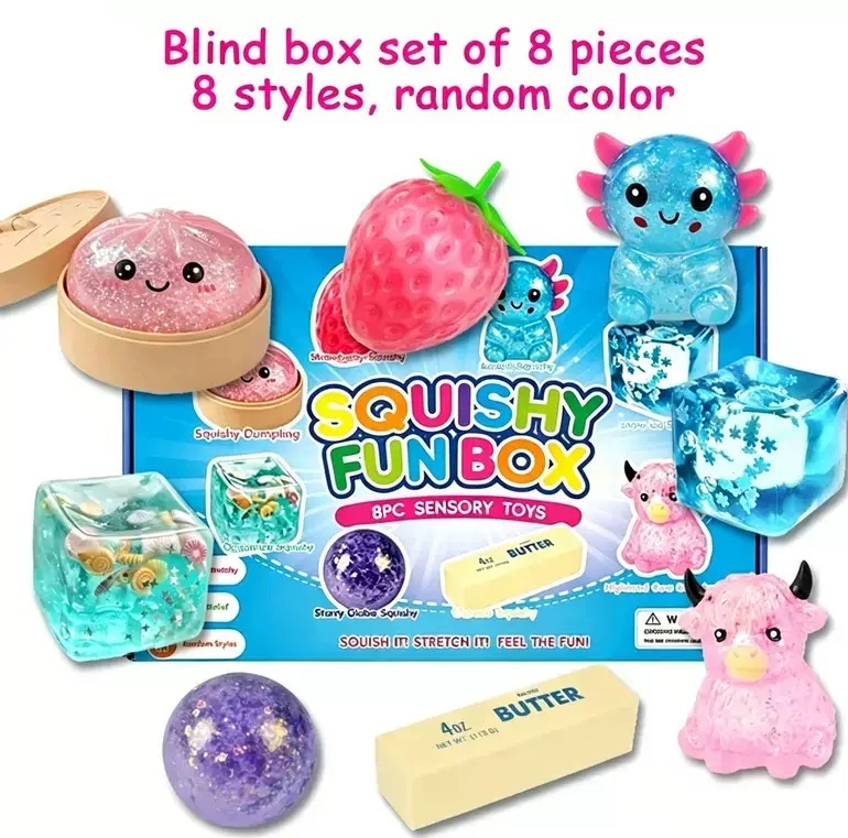 Z-D3.1  TOY2610-143 Squishy Fun Box 8pcs