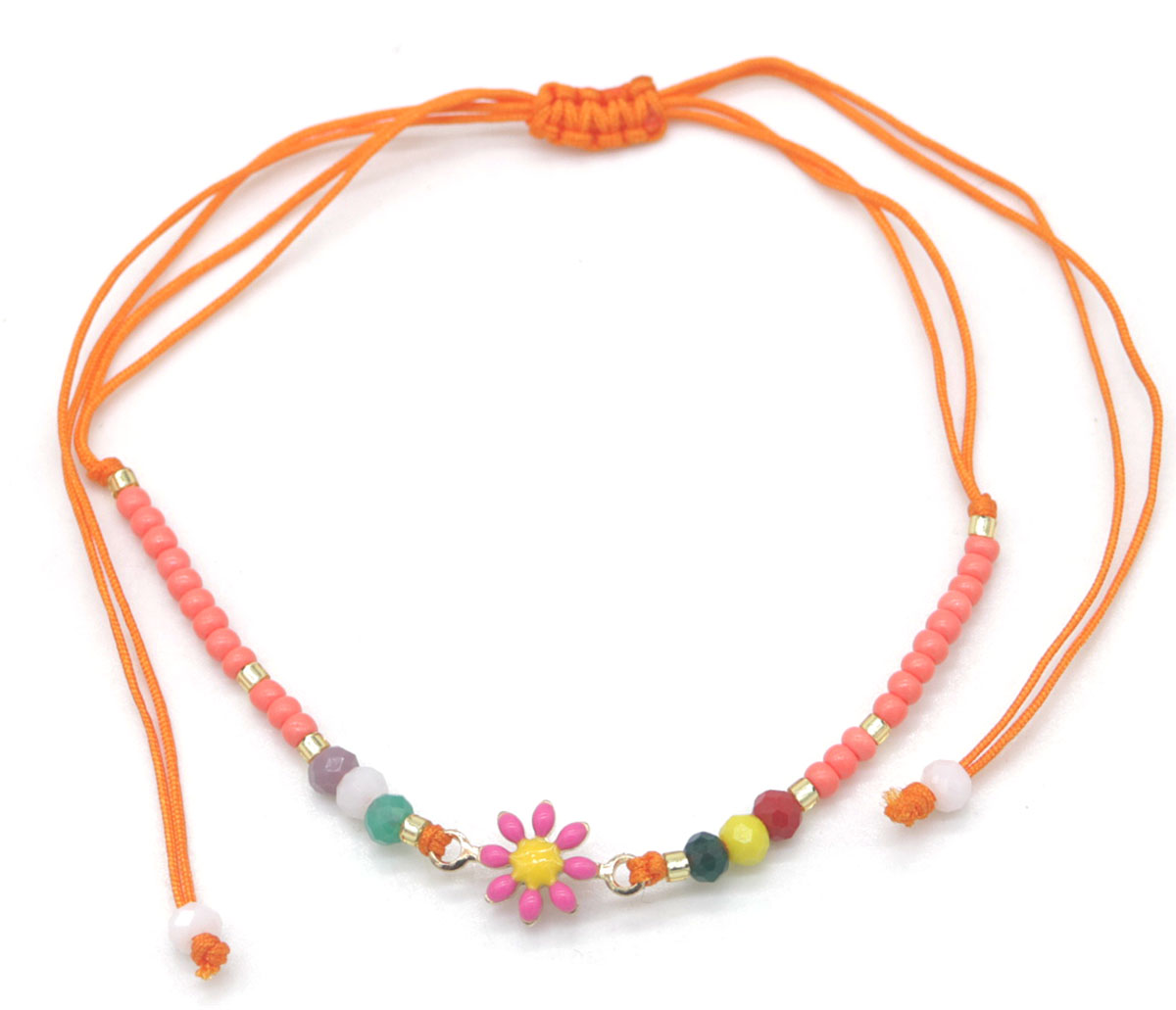 D-A6.5 B830-011-9 Bracelet Flower Orange