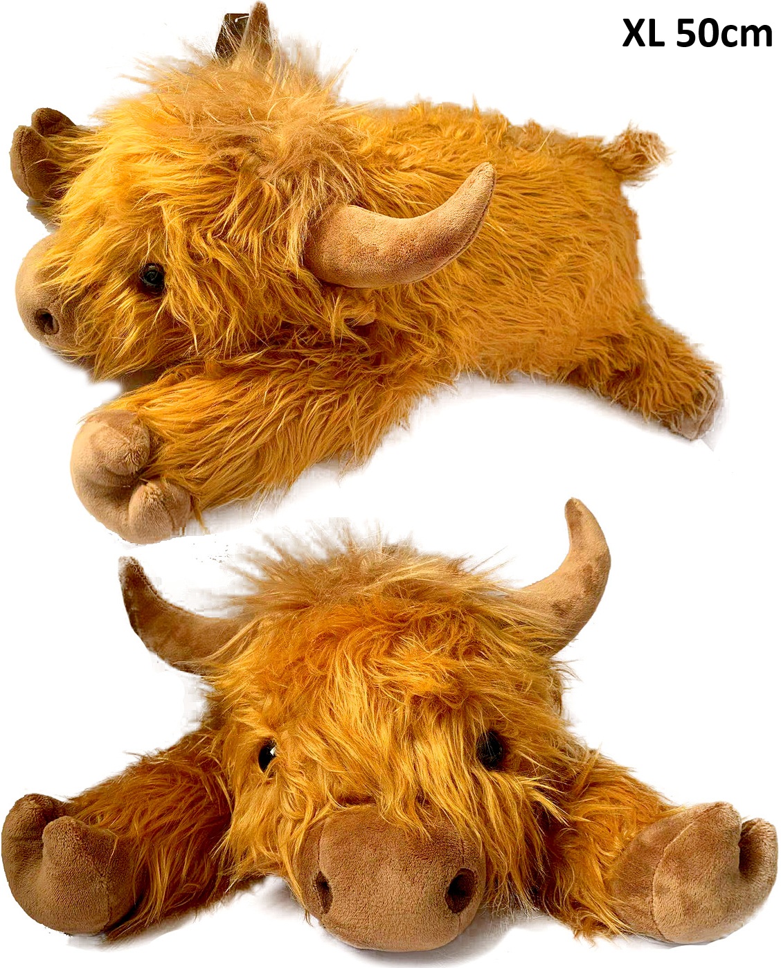 L-D4.2 TOY2603-013 Plush Highland Cow Weighted XL 50cm
