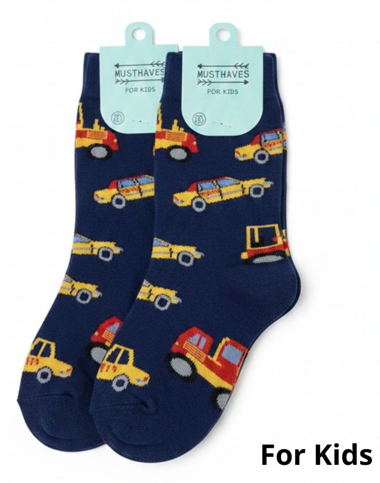 S-G7.2 KS2607-025 Pair of Socks for Kids Size 33-38 Cars