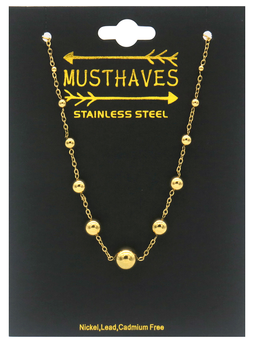 C-C2.2 B2583-018G S. Steel Bracelet Balls 16-21cm