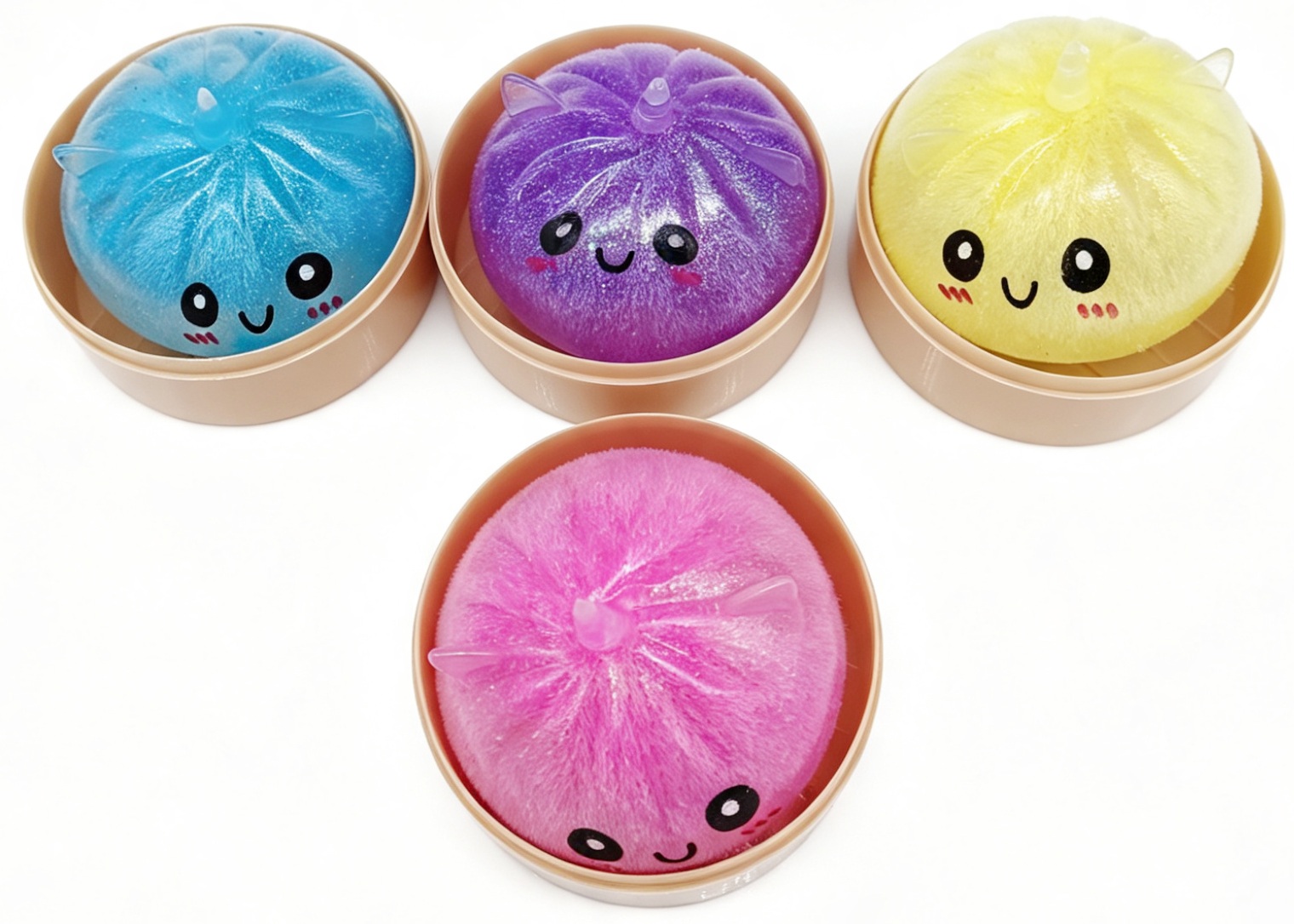 R-C4.1 TOY2610-125 Squishy Dumpling 5.5cm Unicorn Glitter - 24pcs