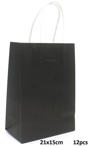 X-M4.1 PK525-002A paper Bag 21x15cm Dark Brown 12pcs