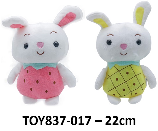 Y-B4.1 TOY837-017 Plush Fruit Rabbit - 22 cm - 1pc Y-B4.1 TOY837-017 Plush Fruit Rabbit - 22 cm - 1pc
