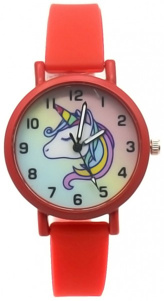 A-A7.3 W002-005 Kids Watch Unicorn 33mm Red