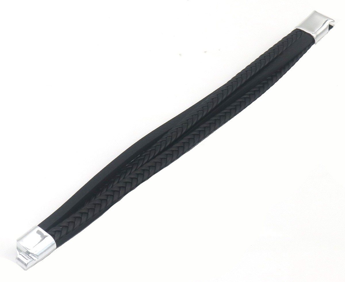 D-B19.4 B25104-003-1 PU Bracelet 21cm Black