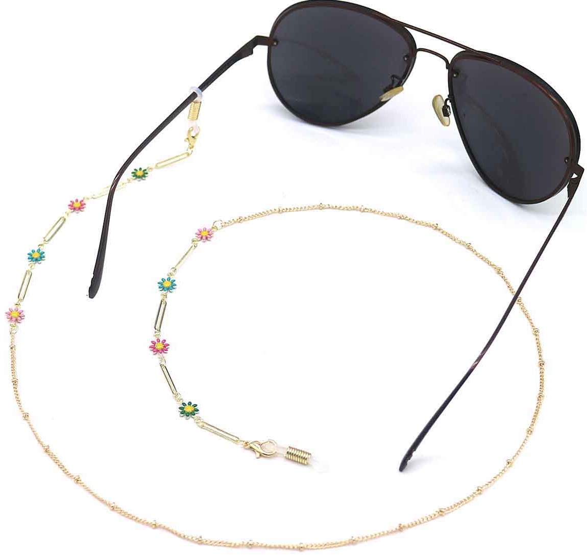 A-D4.1  GL004-107-2 Sunglass Chain Flowers