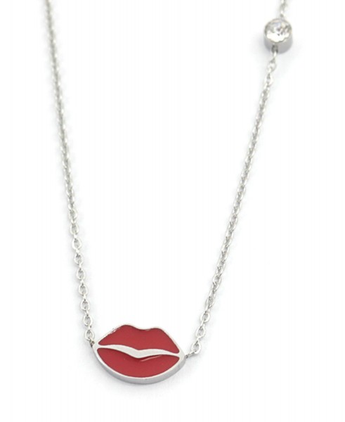 C-D19.1 N038-011S S. Steel Kids Necklace 12mm Lips 35-41cm