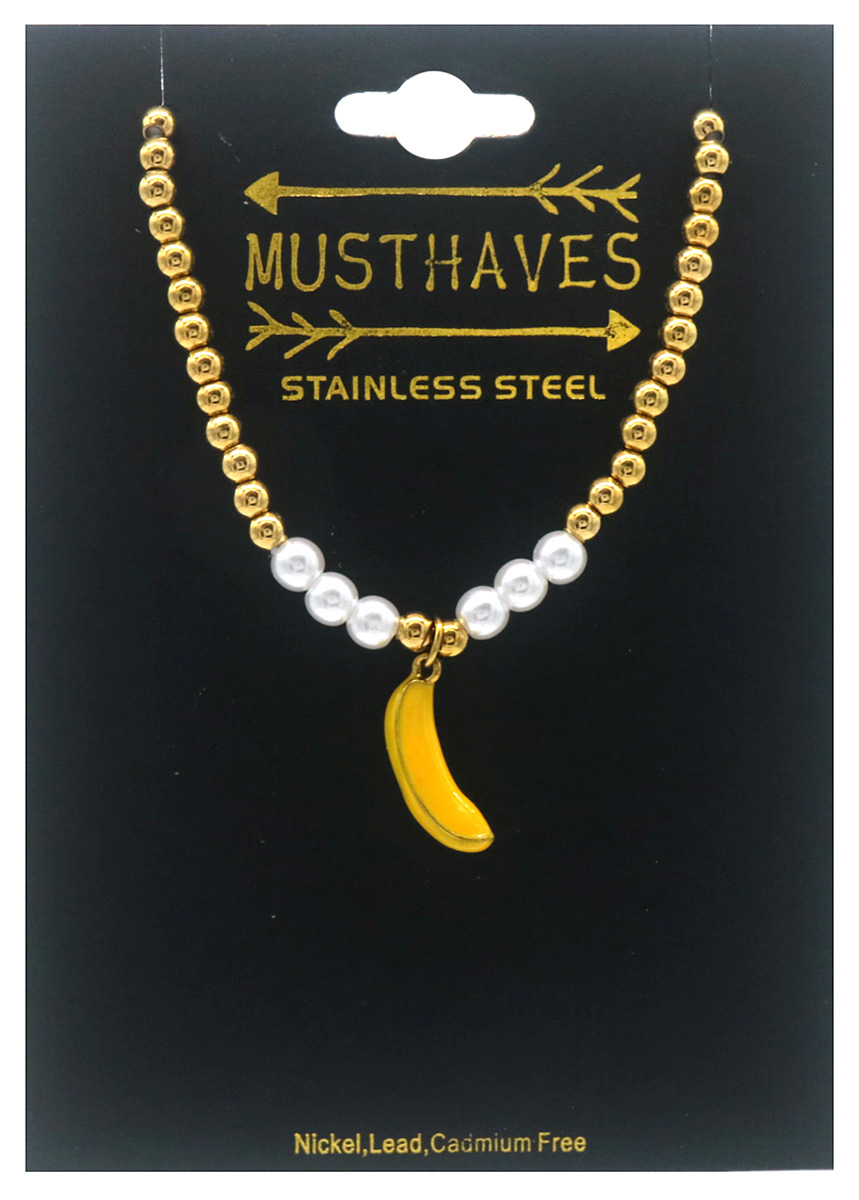 B-C18.5 B2503-055G-3 S. Steel Bracelet Banana