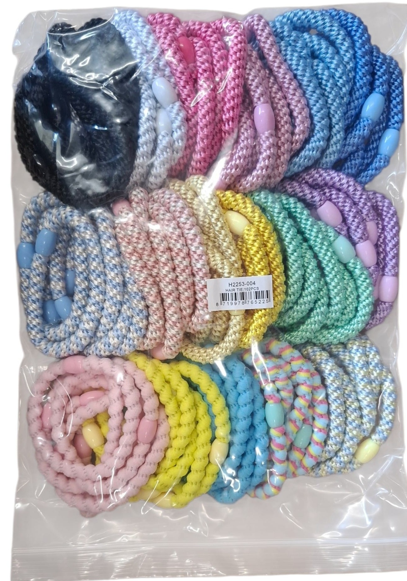 K-E3.1 H2253-004 Hair Tie Mix - 102pcs