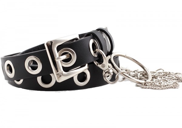 S-J6.3 BELT007-011 PU Belt Adjustable with Chain 2.4x105cm Black S-J6.3 BELT007-011 PU Belt Adjustable with Chain 2.4x105cm Black