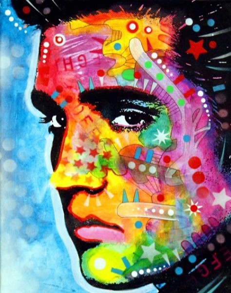 R-H5.1 DP2280221 Diamond Painting Elvis 50x40cm - Square Stones