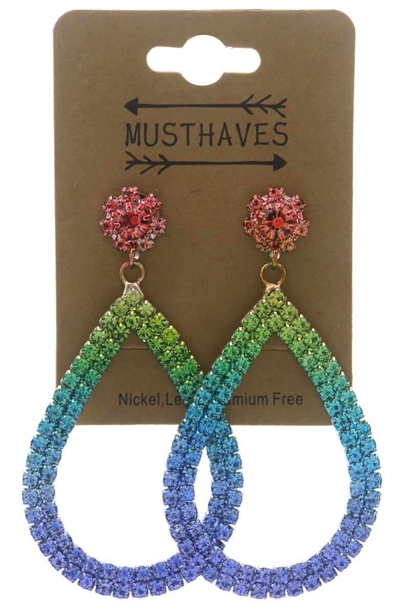 F-D7.2 E2458-071-2 Earrings Crystal 6.5cm
